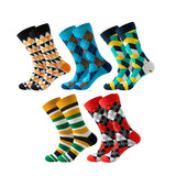 Set of 5 Pairs Pattern Cozy Socks (EU38-EU45) 5對一套舒適襪子 (歐碼38-歐碼45) HS202394-HS202398