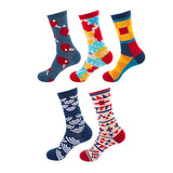 Set of 5 Pairs Geometric Pattern Cozy Socks (One Size) 5對一套幾何圖案舒適襪子 (均碼)